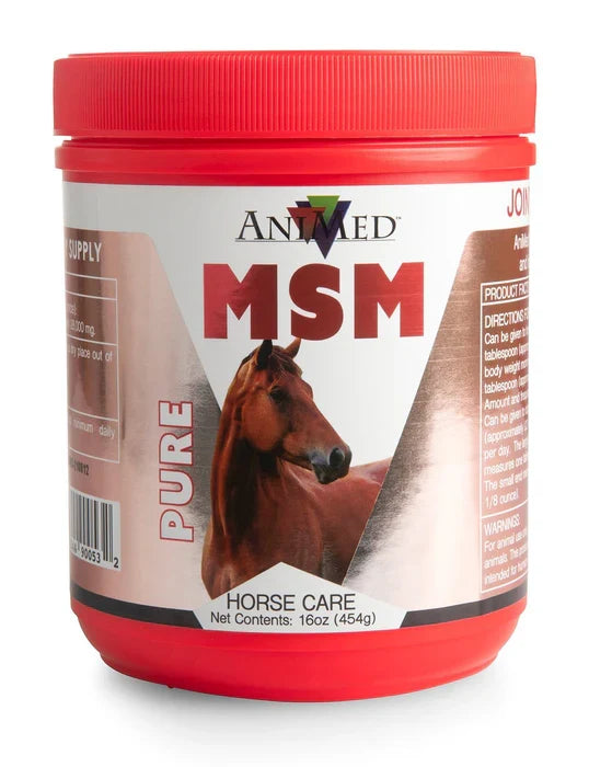 AniMed Pure MSM Horse Joint Supplement Horse Care Support USA Made 16 oz.