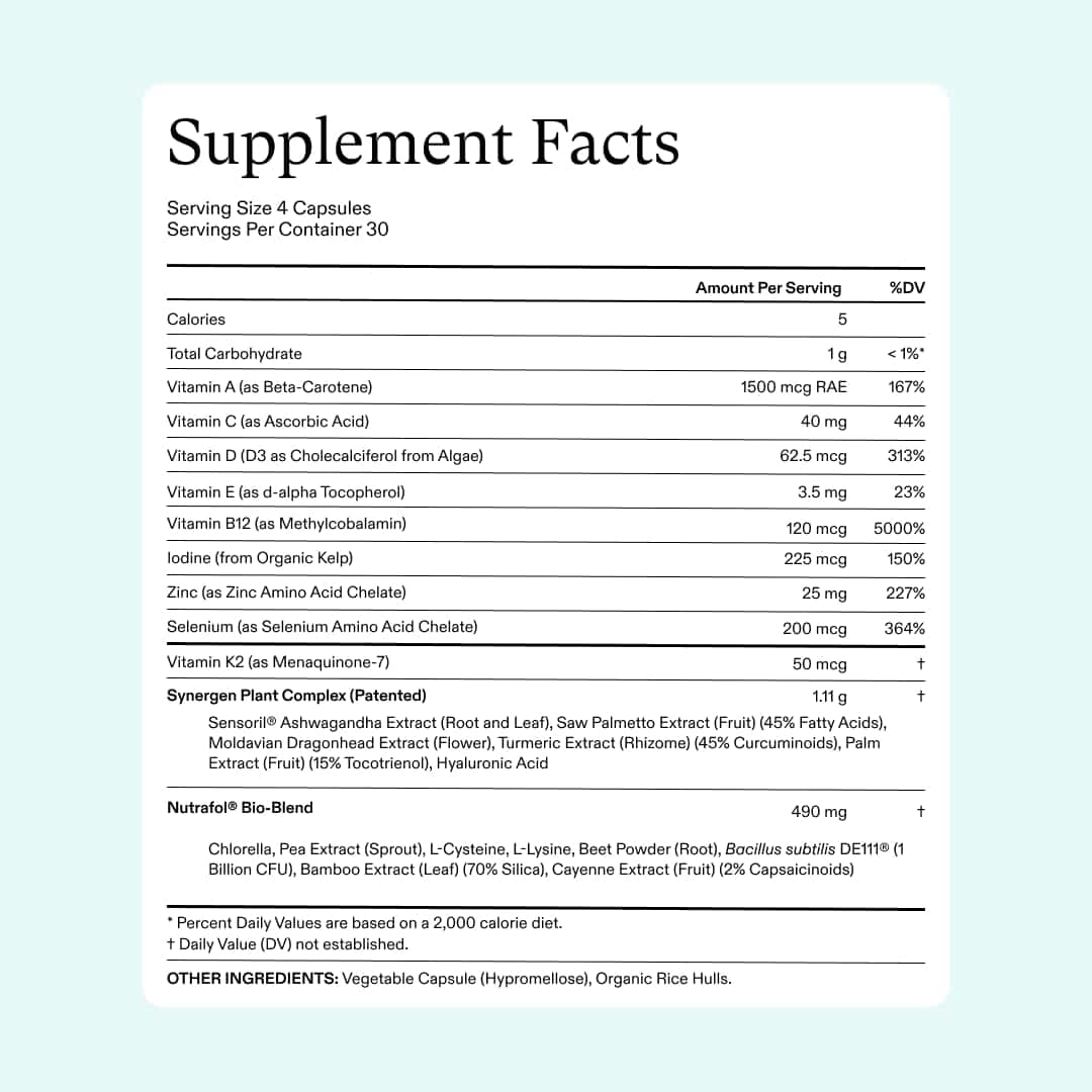 Nutrafol Women's Vegan Hair Growth Supplement Pack 3-Month Supply